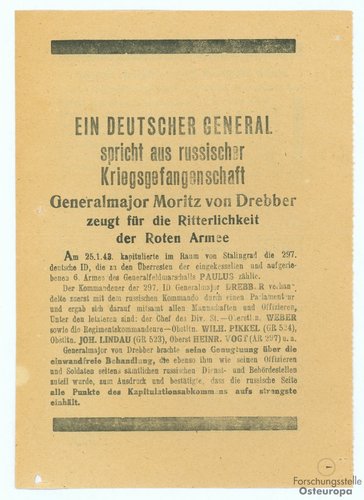 Ein deutscher General spricht aus russischer Kriegsgefangenschaft